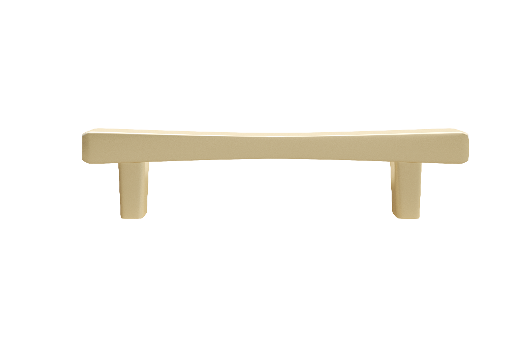 Diamond pull in satin brass - modern straight lines for use