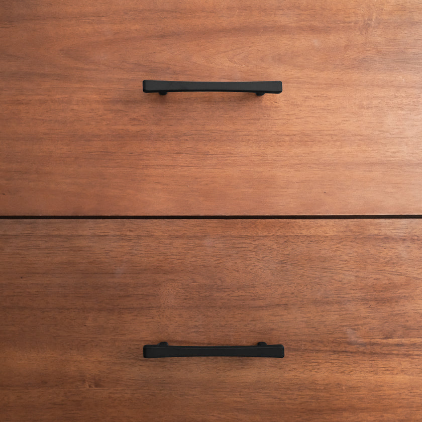 Diamond pulls in matte black - sleek and minimal design for modern spaces