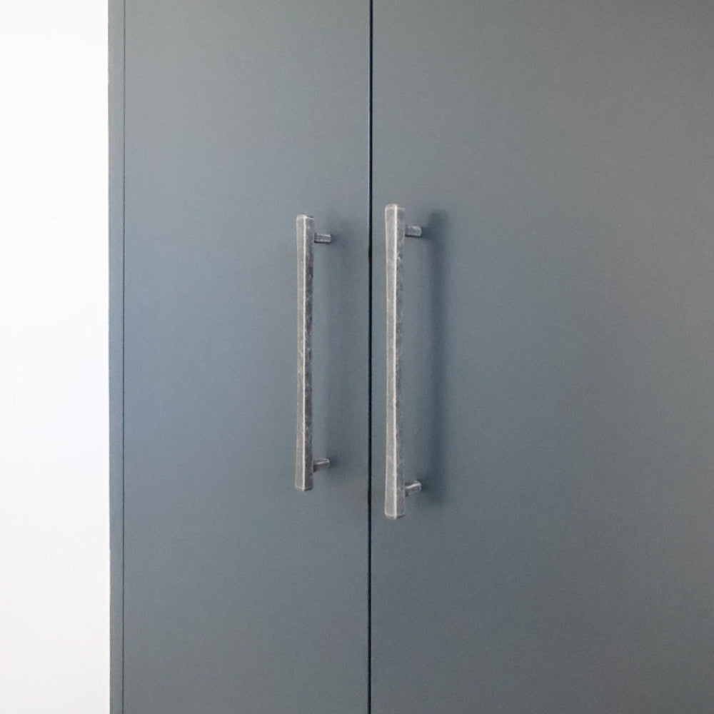 Diamond pulls in weathered nickel - modern pulls for kitchen cabinets