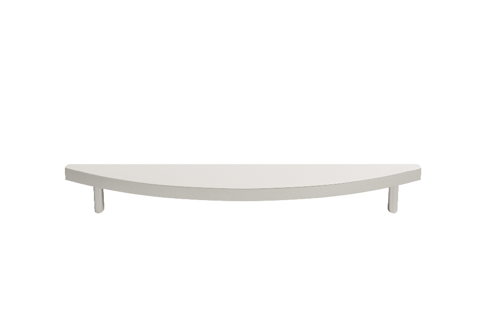 Half moon cabinet pull - modern kitchen and cabinet handle with slight curves in satin nickel