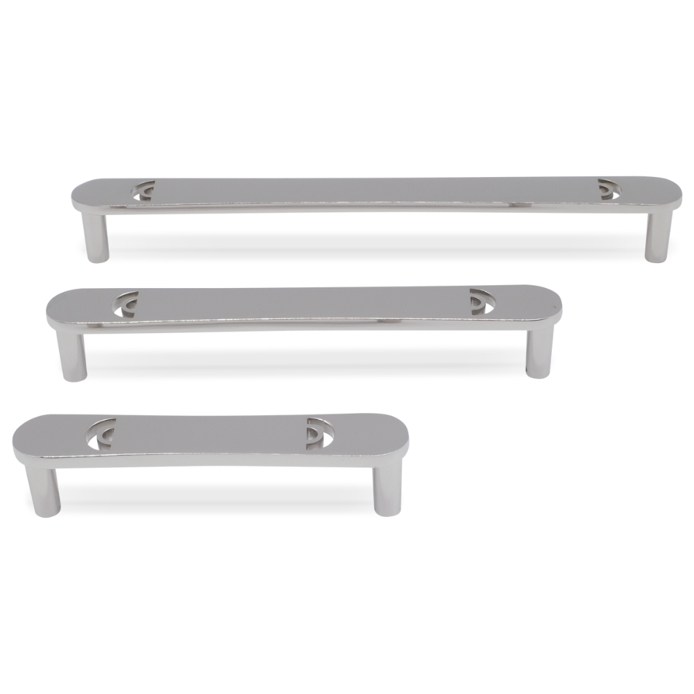 Horizon pull in polished nickel - modern pulls for drawers