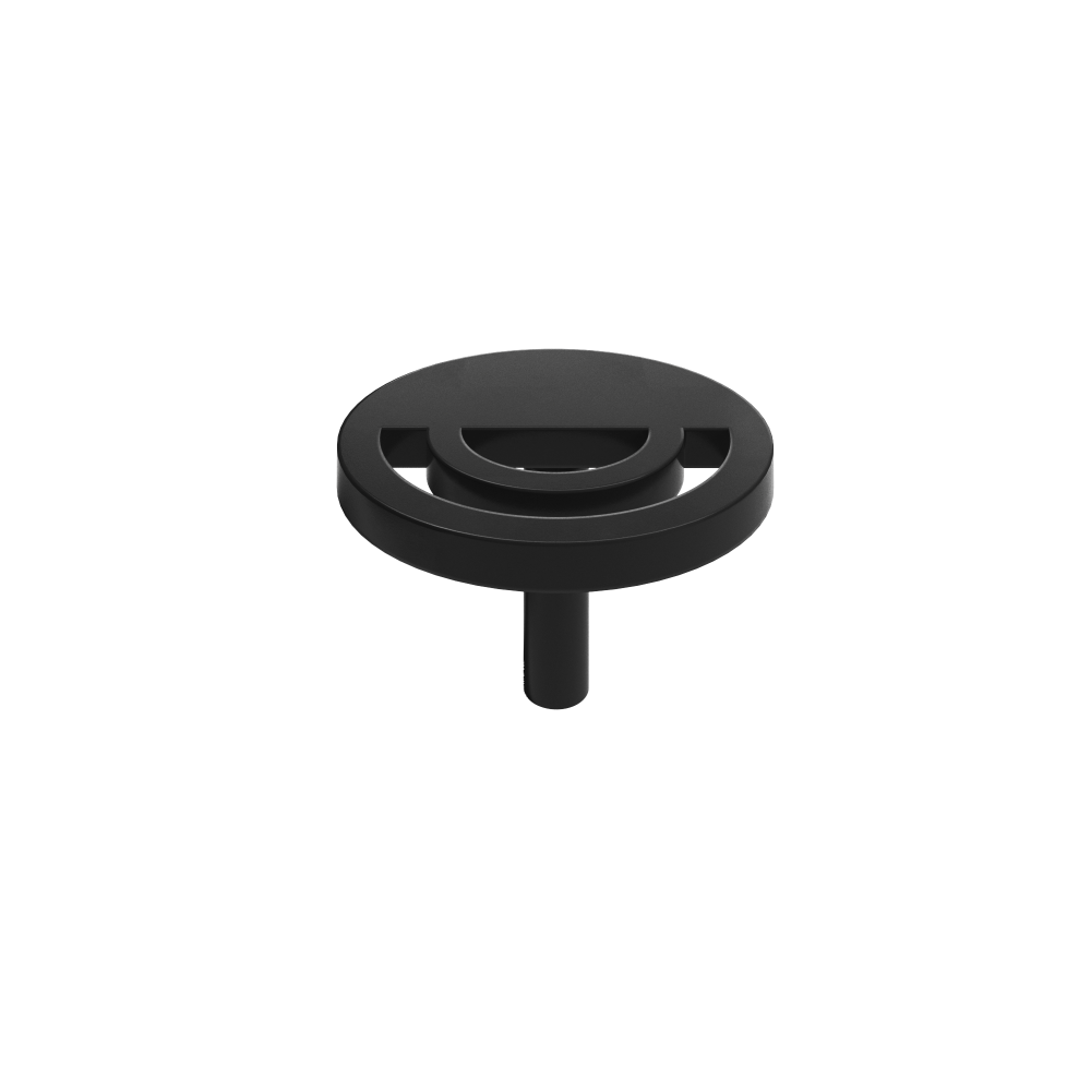 Horizon knob in matte black-modern cabinet knob for kitchen