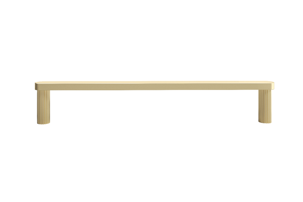 Ripped appliance pull in satin brass - industrial modern hardware for refrigerator