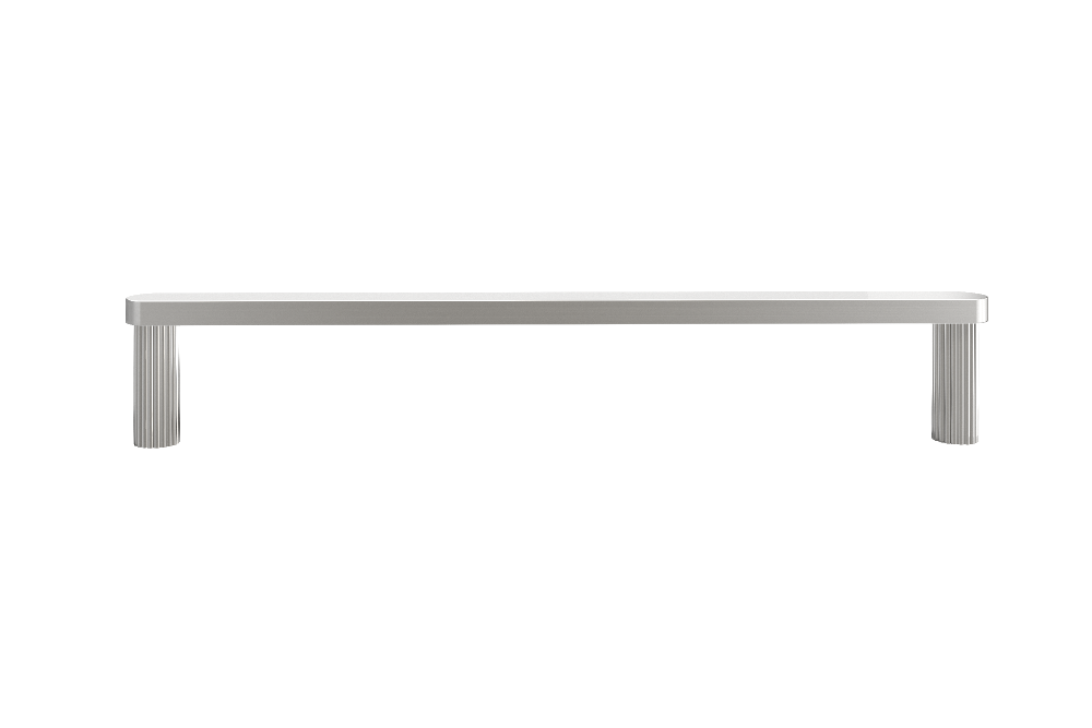 Ribbed appliance pull - available in nickel, brass, and black tones