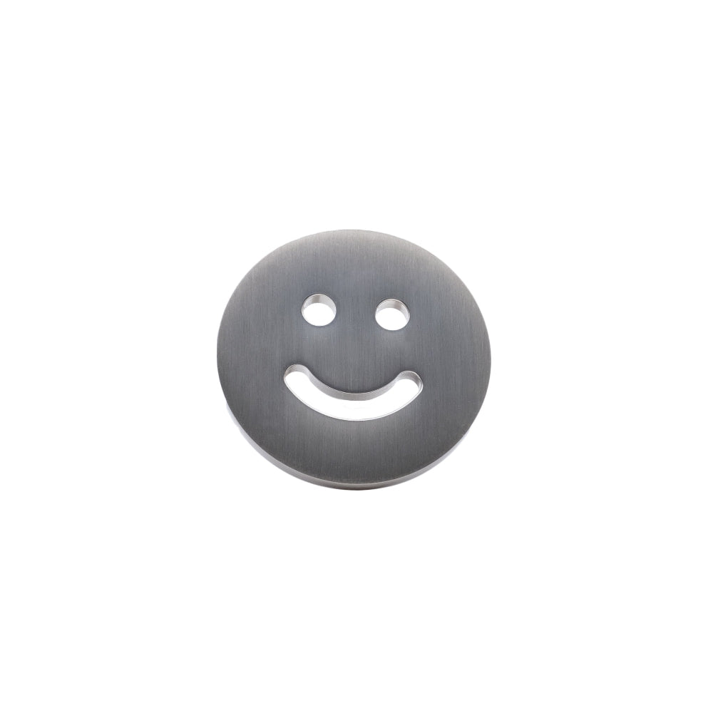 Smiley knob in satin nickel - modern hardware for doors