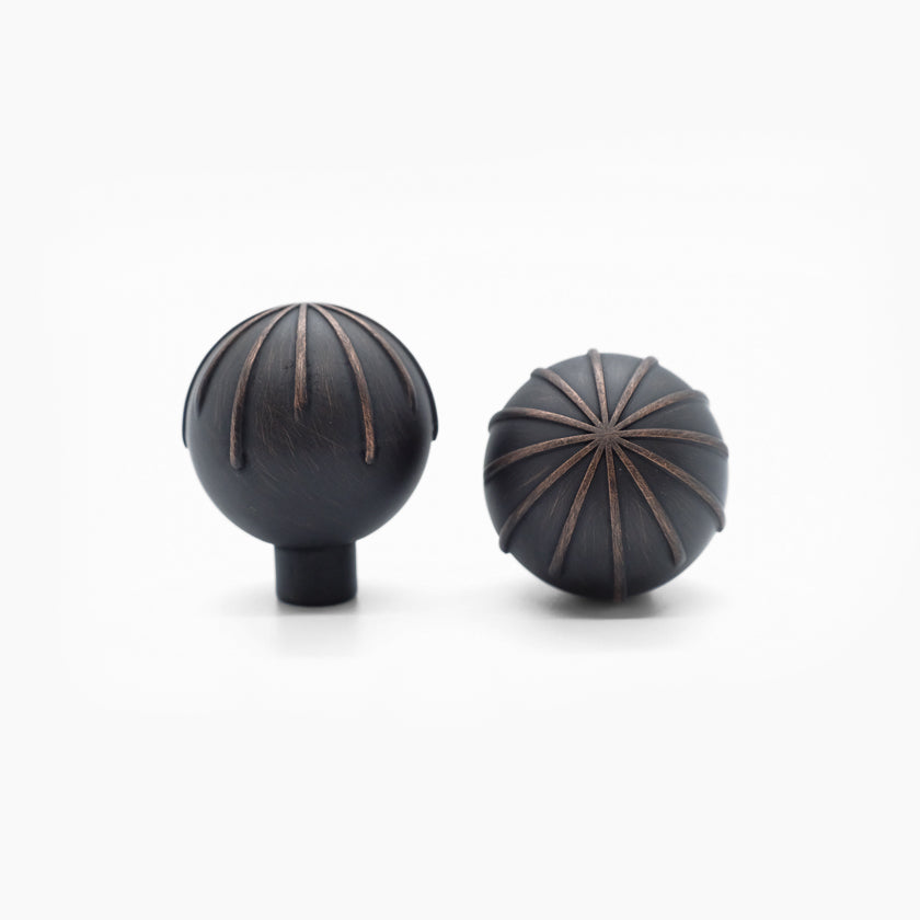 Sunburst knob in venetian bronze - modern hardware for modern cabinets
