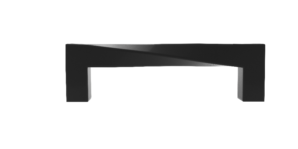 Twist pull in matte black - modern hardware for home cabinet spaces