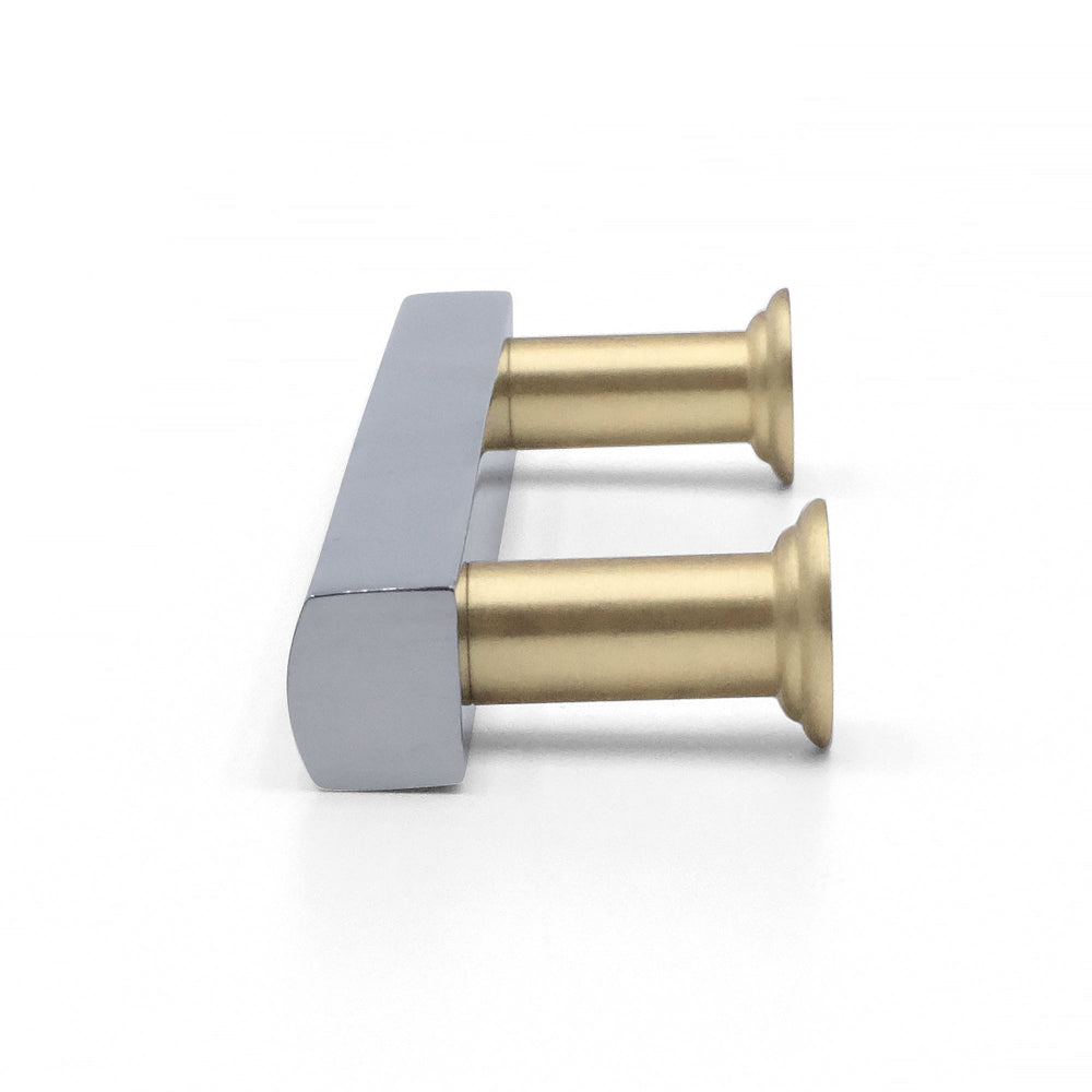 Two-tone cabinet hardware collection – modern pulls and knobs with mixed metal finishes