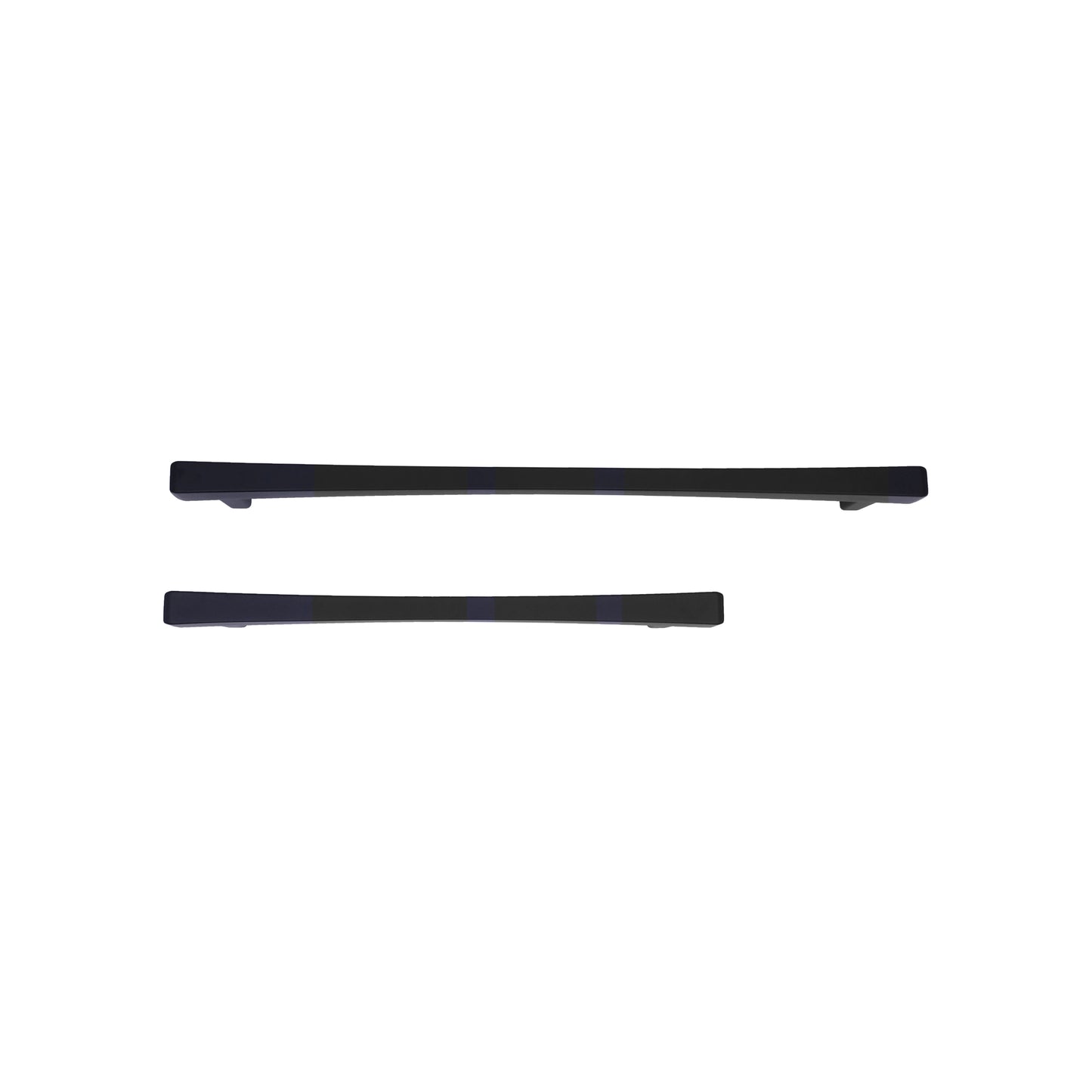 Diamond appliance pulls in matte black - modern oversided pulls mounted horizontally