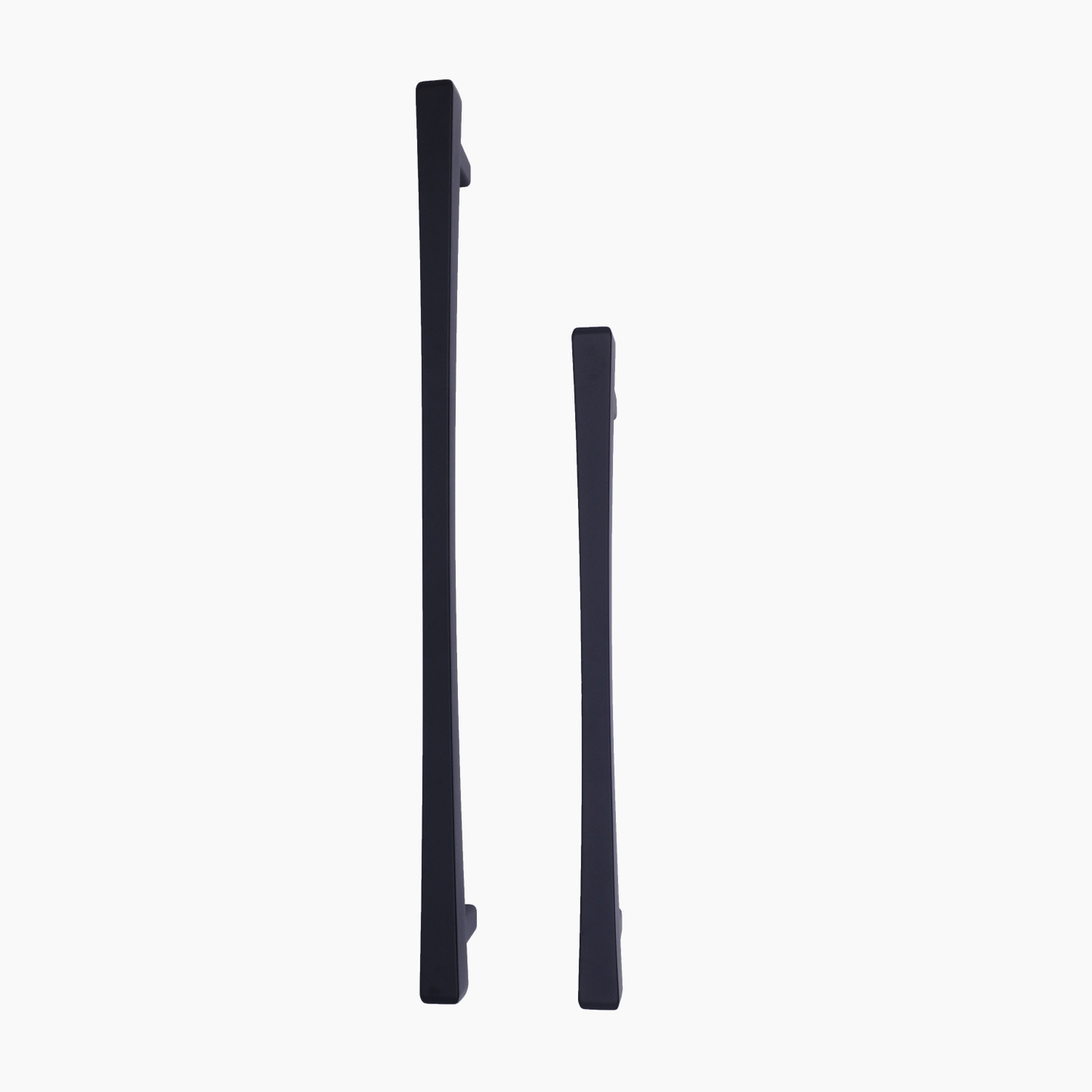 Diamond appliance pulls in matte black -modern hardware mounted vertically