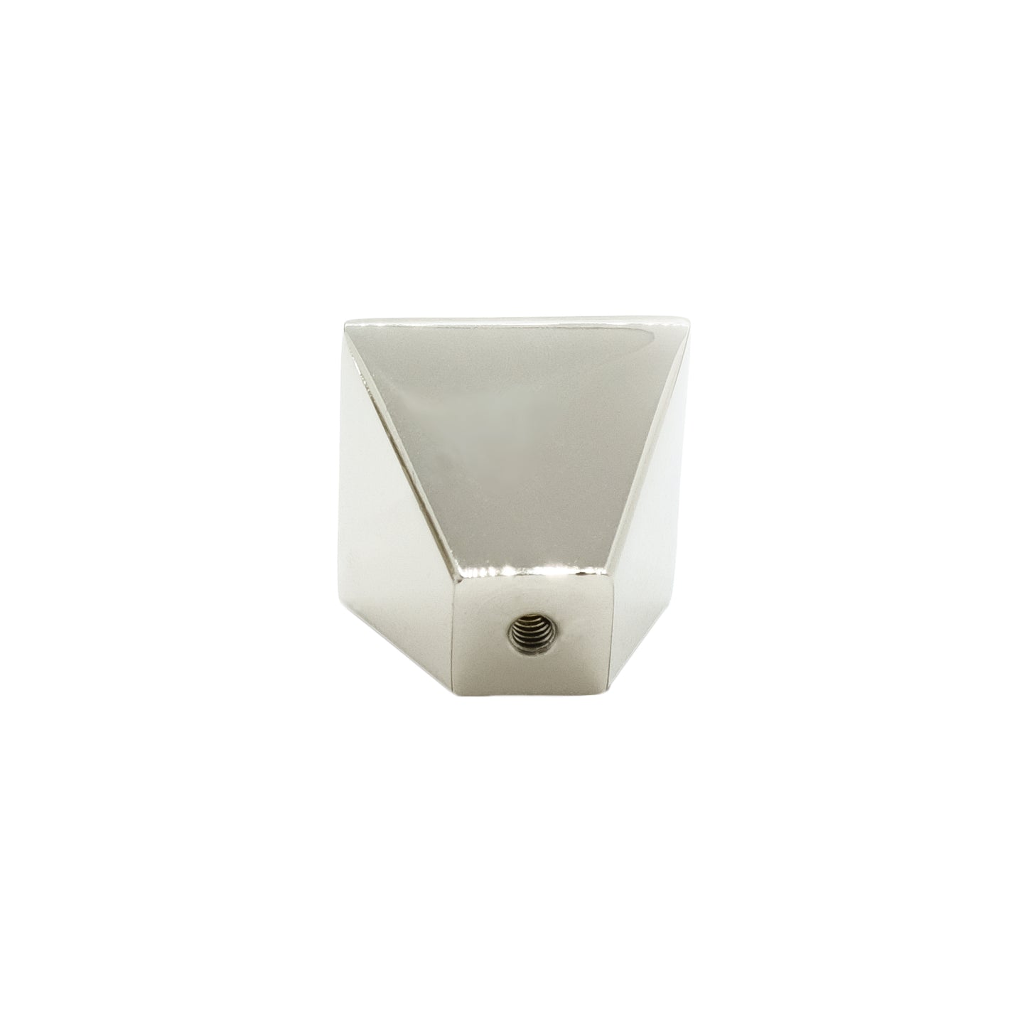 Diamond cabinet knob in polished nickel  contemporary knob with modern finishes