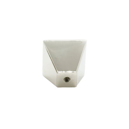 Diamond cabinet knob in polished nickel  contemporary knob with modern finishes