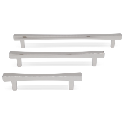 Diamond cabinet pulls in polished nickel - modern hardware for contemporary spaces