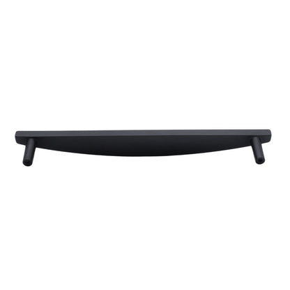 Half moon appliance pull in matte black - modern shape and silhouette for timeless design