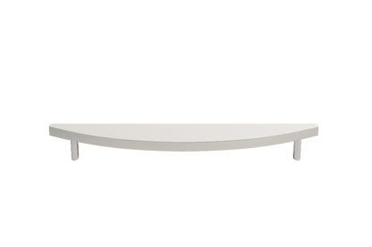 Half moon cabinet pull - modern kitchen and cabinet handle with slight curves in satin nickel