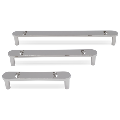 Horizon pull in polished nickel - modern pulls for drawers
