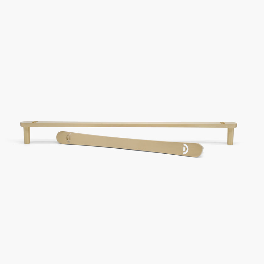 Horizon appliance pulls in satin brass -modern pulls for modern appliances