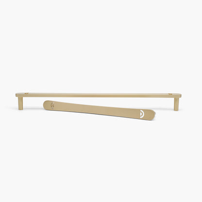 Horizon appliance pulls in satin brass -modern pulls for modern appliances