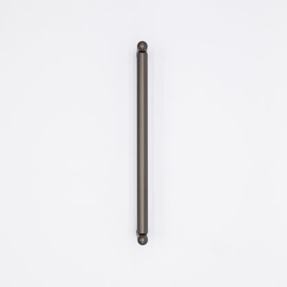 Knurled appliance pull - industrial textured cut on stems in graphite finish