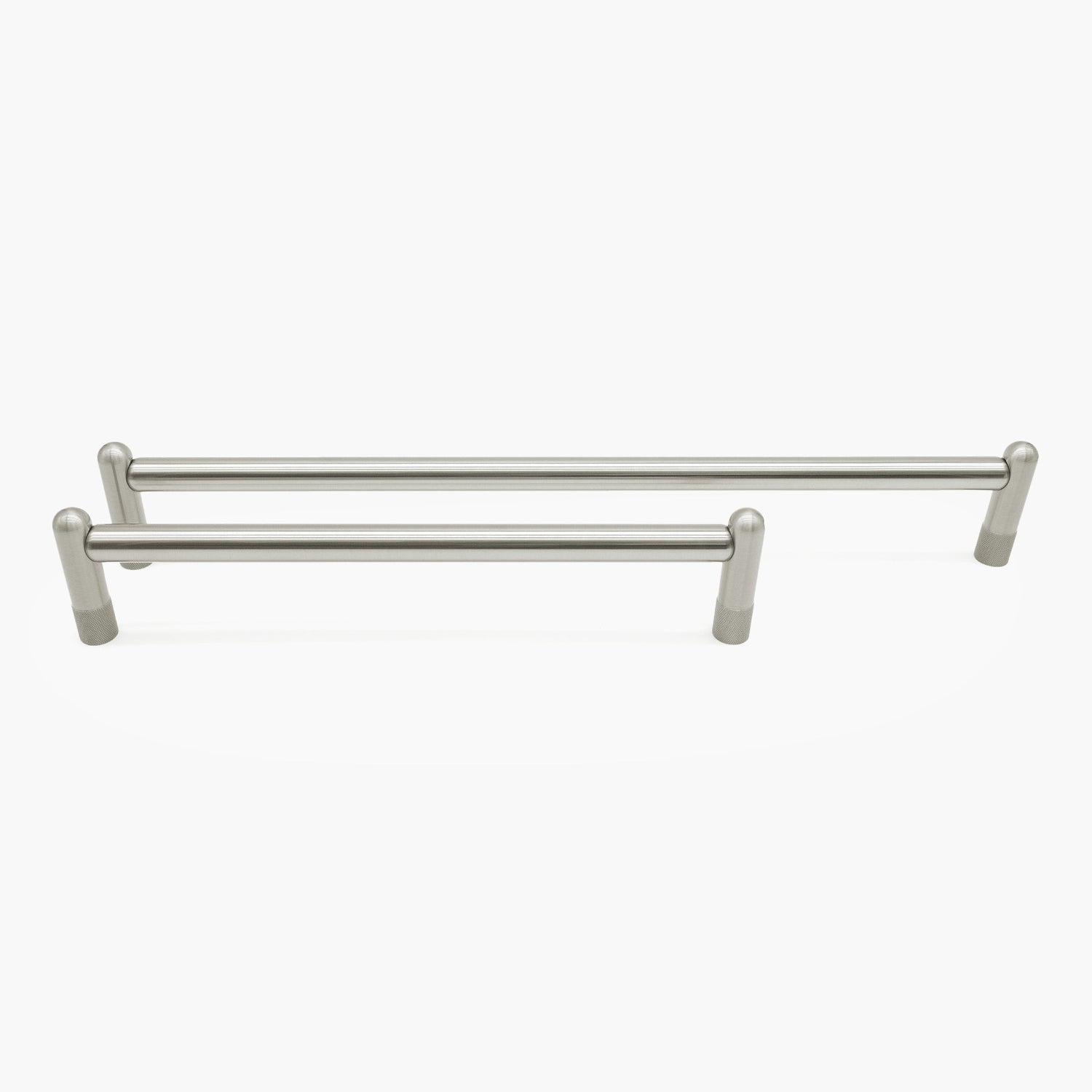 Knurled appliance pull - modern hardware for stainless appliances in kitchen