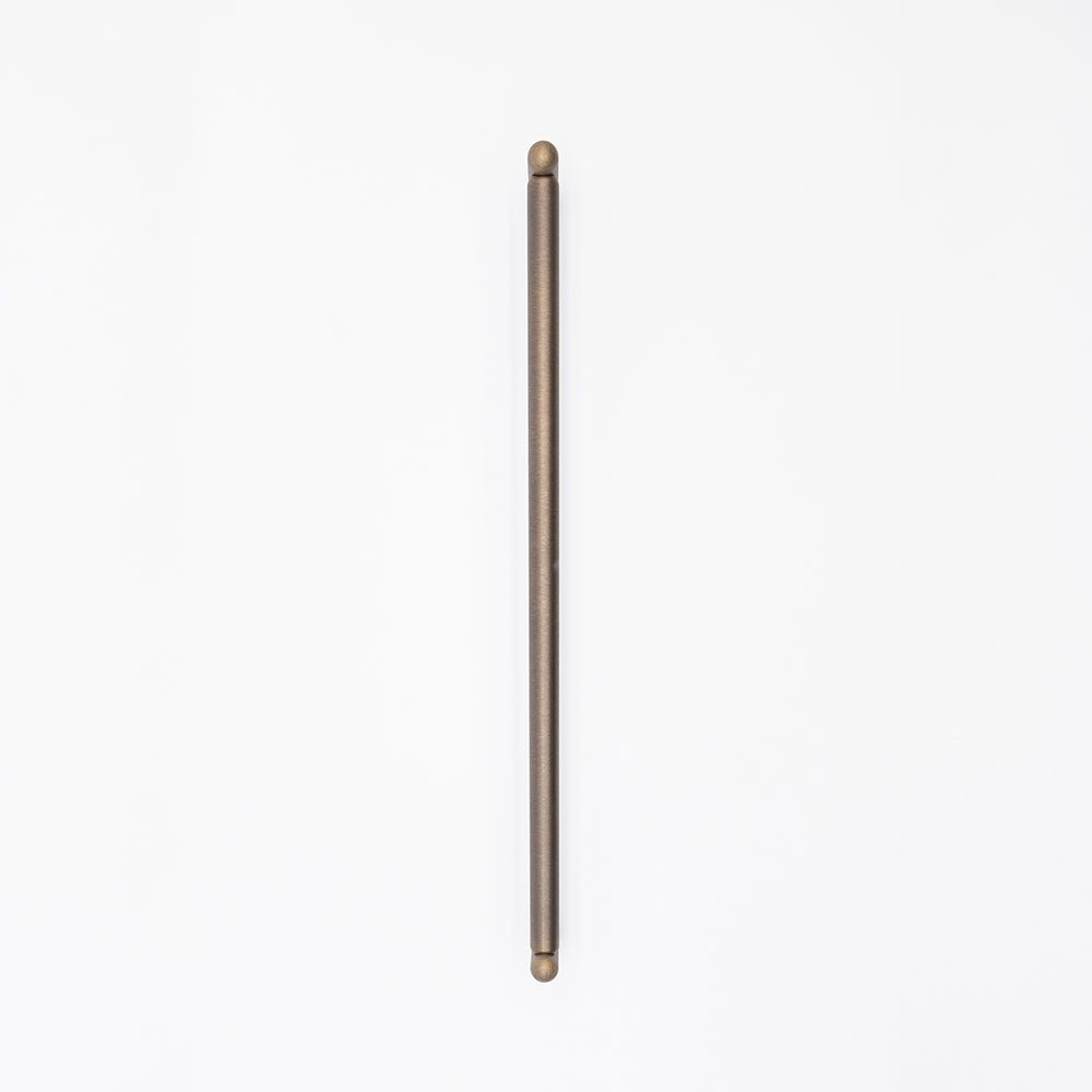 Knurled appliance pull in aged brass - textured modern rounded handle for doors