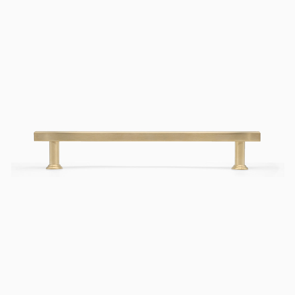 Solid brass modern mod appliance pull in unlacquered brass finish