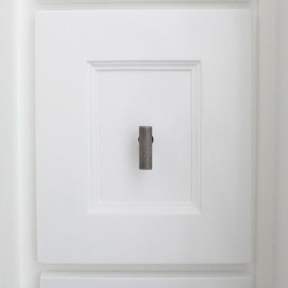 Mod cabinet t-knob in weathered nickel and matte black - modern sleek square handle