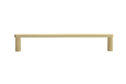 Ripped appliance pull in satin brass - industrial modern hardware for refrigerator