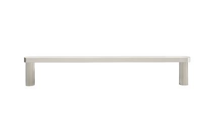 Ribbed appliance pull in polished nickel - for modern kitchen appliances and refrigerator