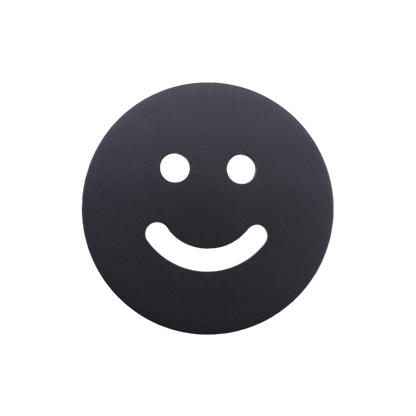 Smiley knob in matte black - eccletic design for modern cabinets
