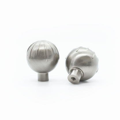 Sunburst knobs in satin nickel - modern cabinet knob in nickel finish
