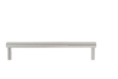 Sunburst appliance pull in satin nickel -angular lines with bar style pull