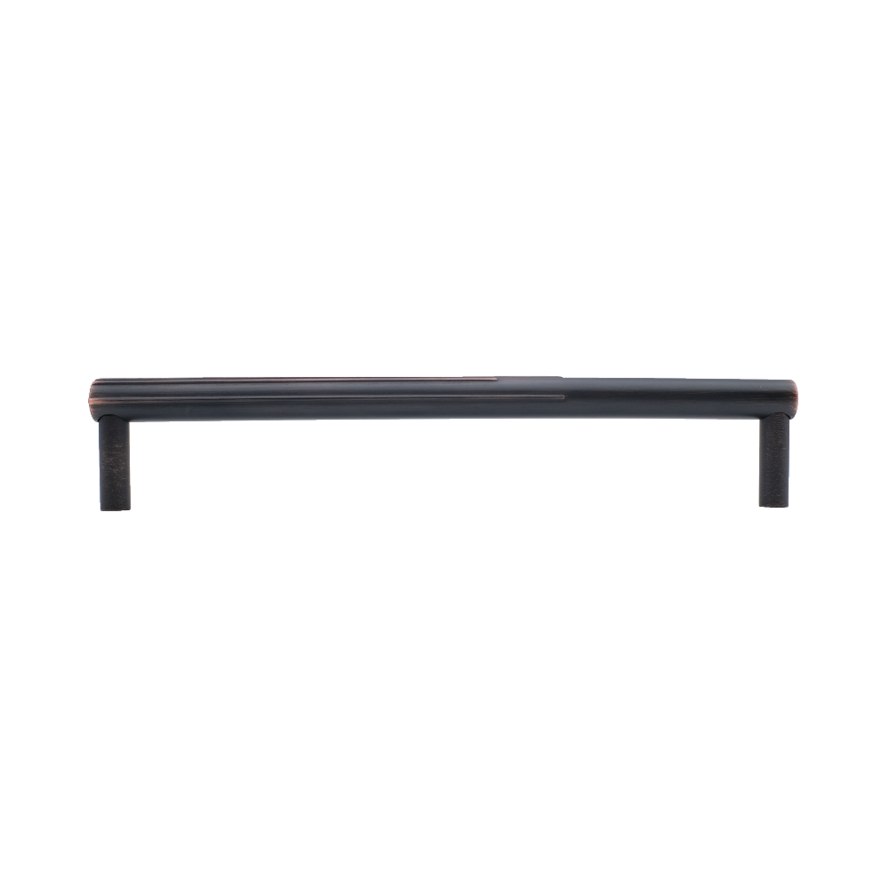 Sunburst appliance pull in venetian bronze -etched detail with geometric design