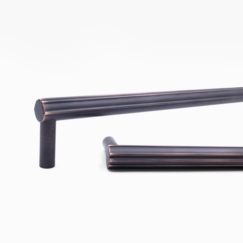Sunburst appliance pulls in venetian bronze - modern appliance pulls for doors