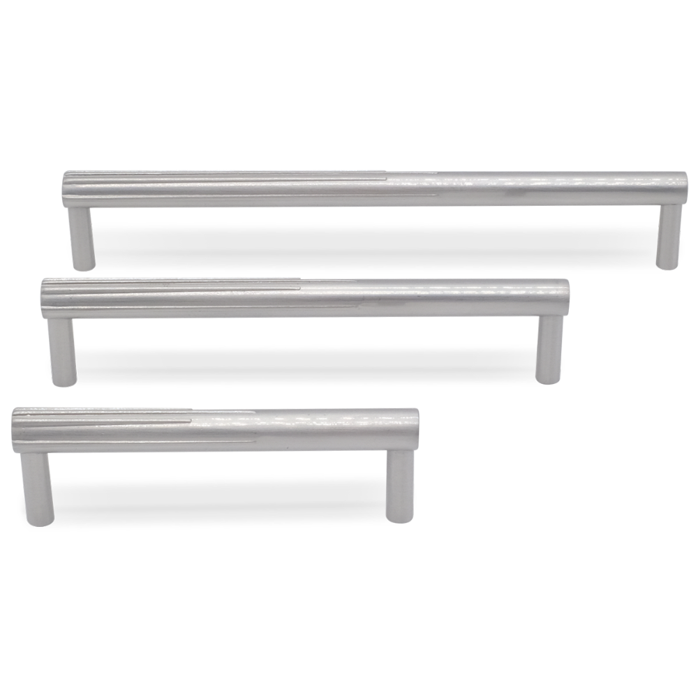 Sunburst cabinet pulls in satin nickel - modern cabinet pulls with angular design