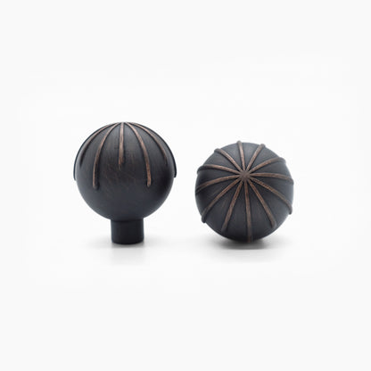 Sunburst knob in venetian bronze - modern hardware for modern cabinets