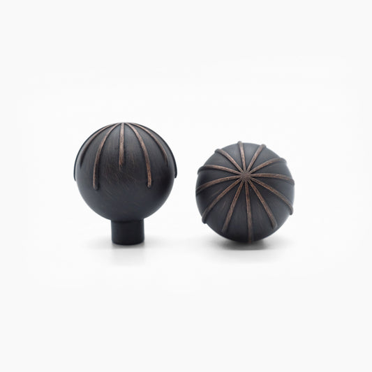 Sunburst knob in venetian bronze - modern hardware for modern cabinets