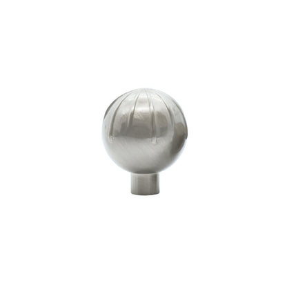 Sunburst knob in satin nickel - modern round cabinet knob for doors