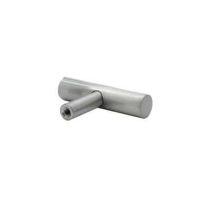 Sunburst T-Knob in satin nickel - modern geometric cabinet knob