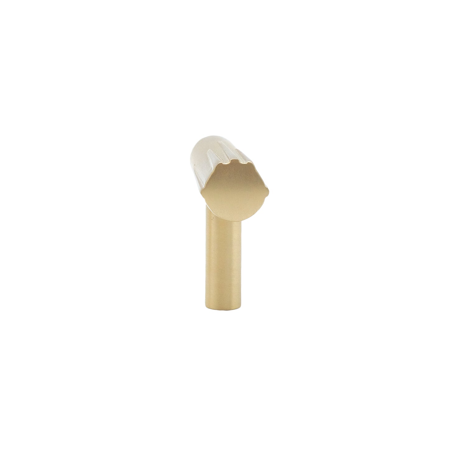 Sunburst T-Knob in satin brass - modern t-knob for kitchen and bar