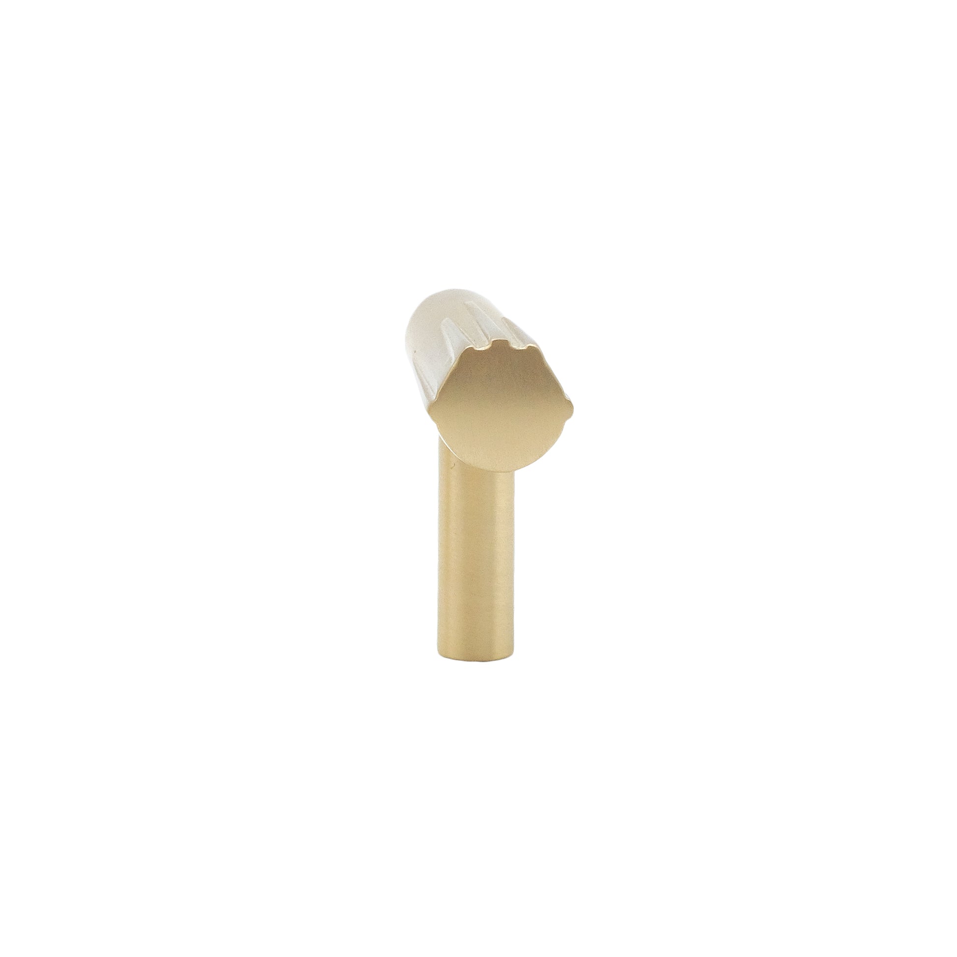 Sunburst T-Knob in satin brass - modern t-knob for kitchen and bar