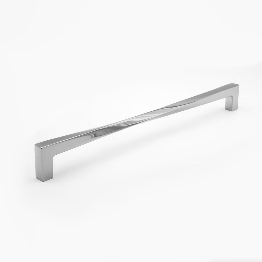 Twist appliance pull in polished nickel - modern appliance hardware