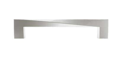 Twist appliance pull in satin nickel - modern oversized handle for refrigerator