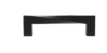 Twist pull in matte black - modern hardware for home cabinet spaces