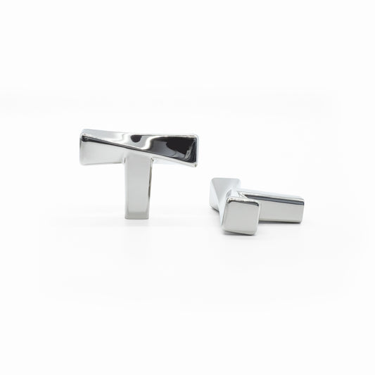 Twist T-knob in polished nickel - luxary modern hardware with quality